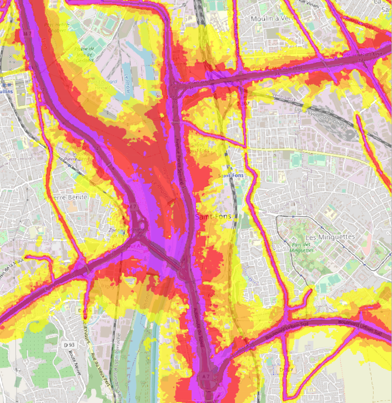Experience Builder - Cartographie du bruit 2022