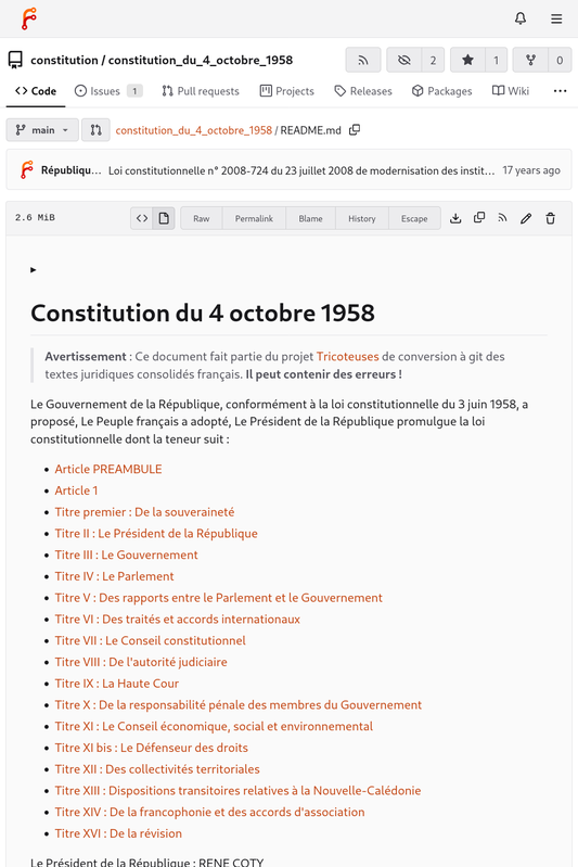 La loi sous Git