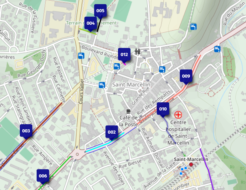 Les aménagements cyclables de Saint-Marcellin