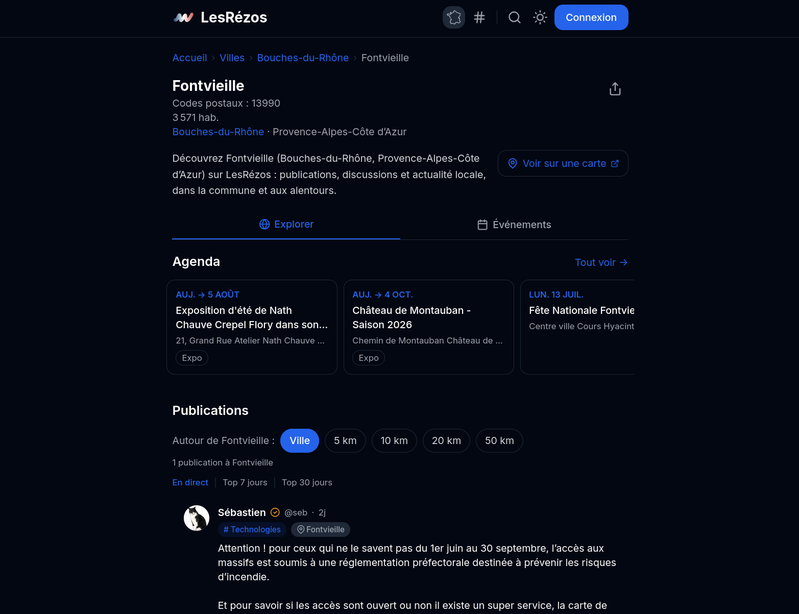LesRezos.fr - Le réseau social français pensé pour le local