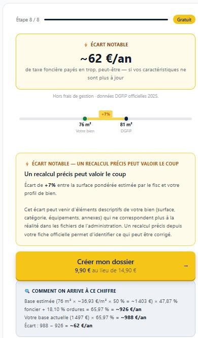 RecalculTaxeFonciere.fr — simulateur d'estimation de la taxe foncière