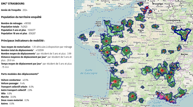 Atlas des EMC² - principaux indicateurs de mobilité