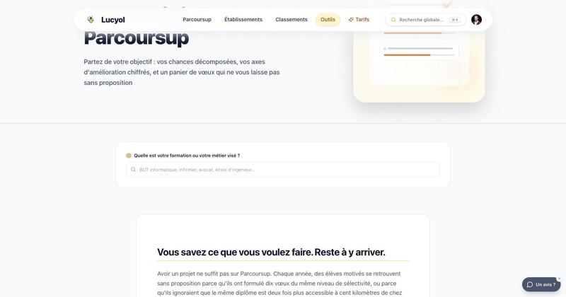 Lucyol - Ma stratégie Parcoursup : chances, axes d'amélioration et voeux