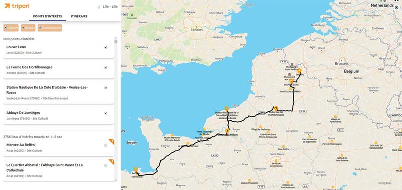 Tripori - planificateur de road trip en France
