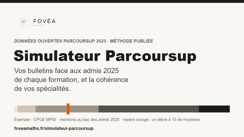 Simulateur Parcoursup : situer ses bulletins face aux admis 2025 de chaque formation