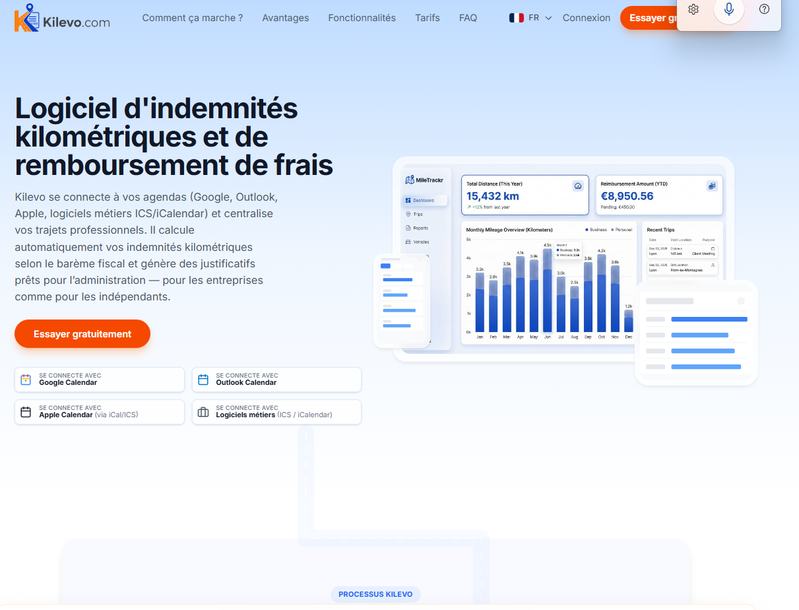 Gestion automatisée des indemnités kilométriques