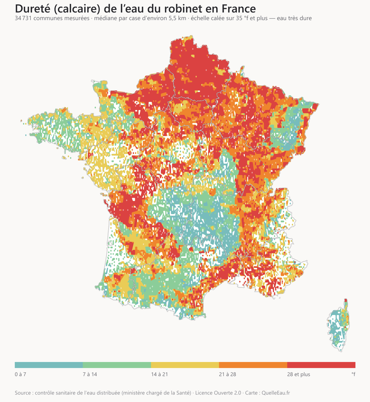 QuelleEau.fr — la qualité de l'eau du robinet, commune par commune