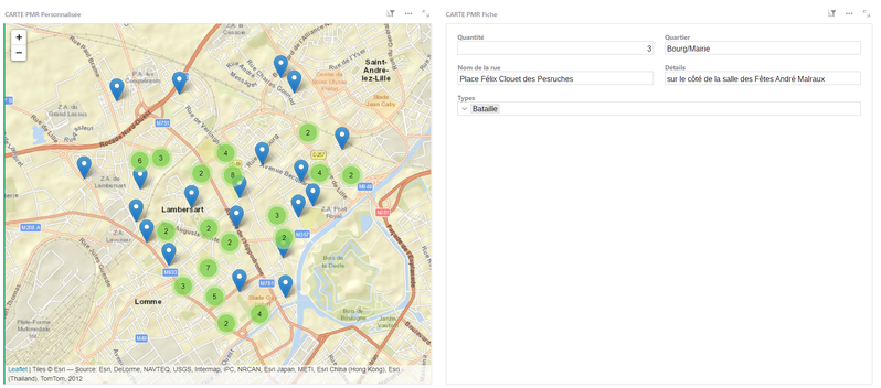 Carte des places pmr