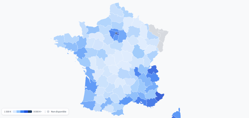 Observatoire des Prix Immobiliers — Prix medians DVF par departement | VALORIS