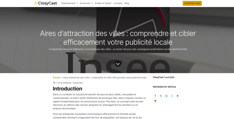 Aires d’attraction des villes : comprendre et cibler efficacement votre publicité locale