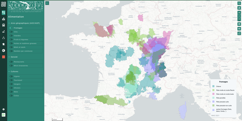 TerraVisu - Aires géographiques (AOC/AOP/IGP)