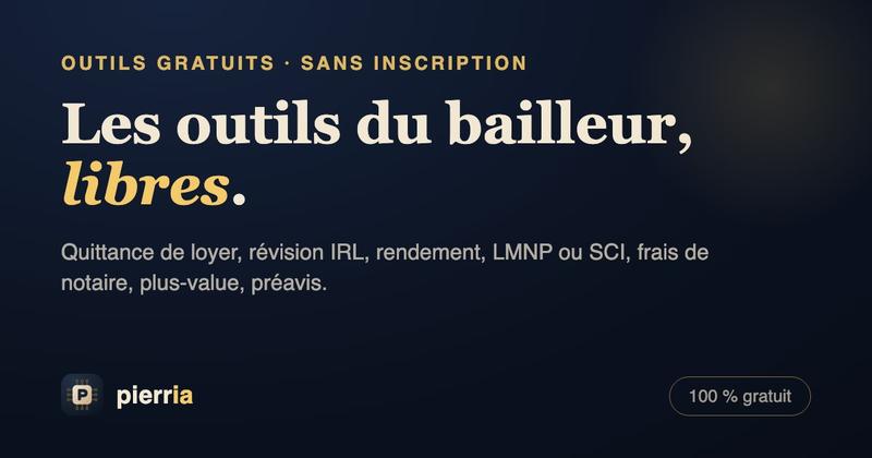 Pierria — calculateur de rendement locatif au loyer réel de la commune