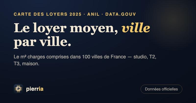 Pierria — loyer, prix de vente et rendement locatif dans 100 villes