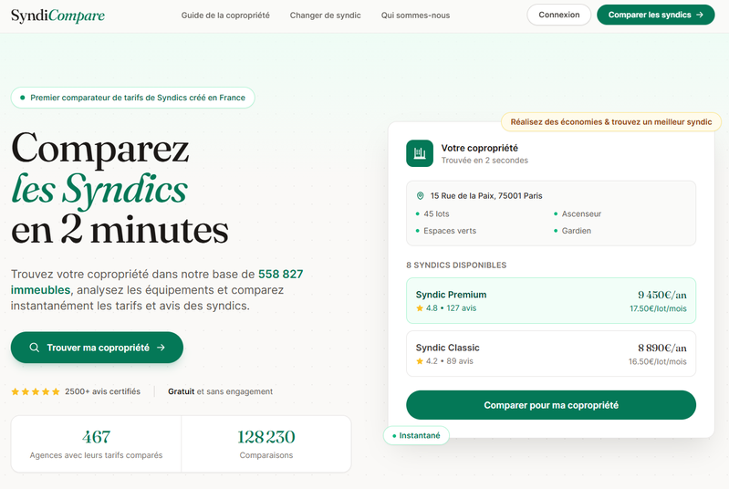 Syndicompare - Comparateur de Tarifs de Syndics