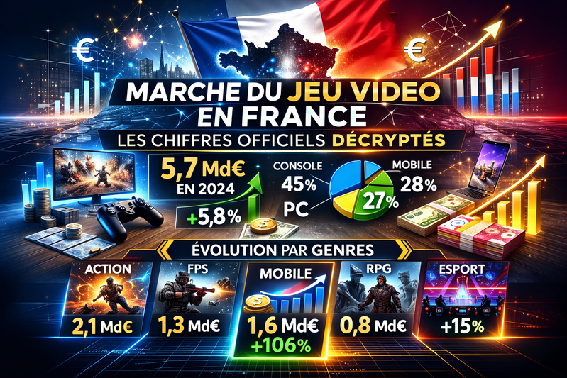 Marche du jeu video en France : analyse et visualisations interactives (2017-2024)
