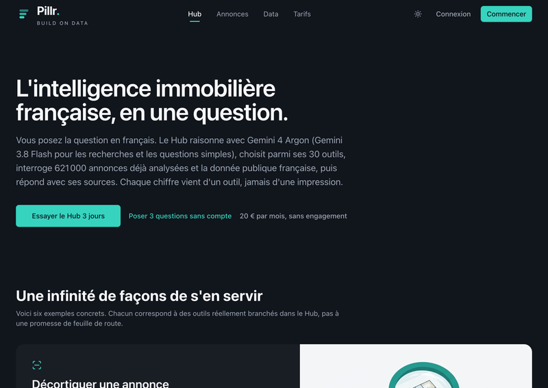 Assistant conversationnel sur les données immobilières publiques : DPE, DVF, copropriétés, cadastre, PLU