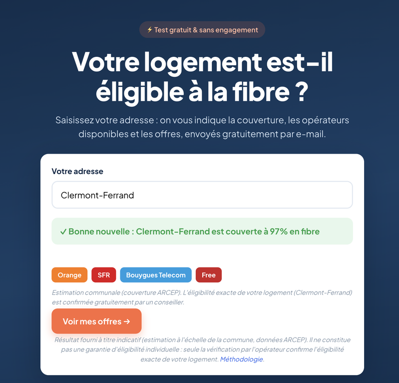 API publique : couverture internet des 34 870 communes françaises