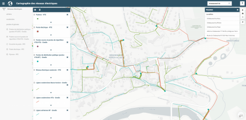 Application pour visualiser les réseaux d'énergie : électriques et gaz
