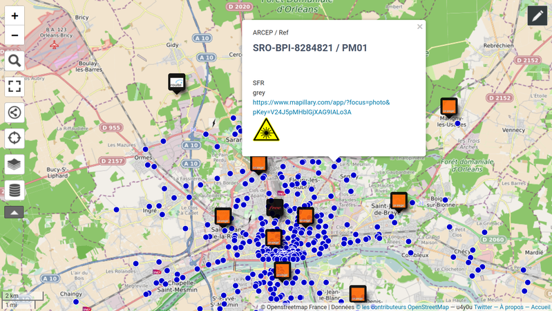 framacarte - Carte des NRO et PMZ (u4y0u)