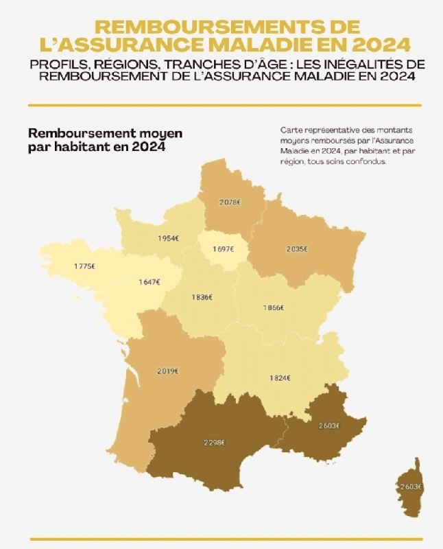 Quelles régions coûtent le plus cher en soins de santé par habitant ?