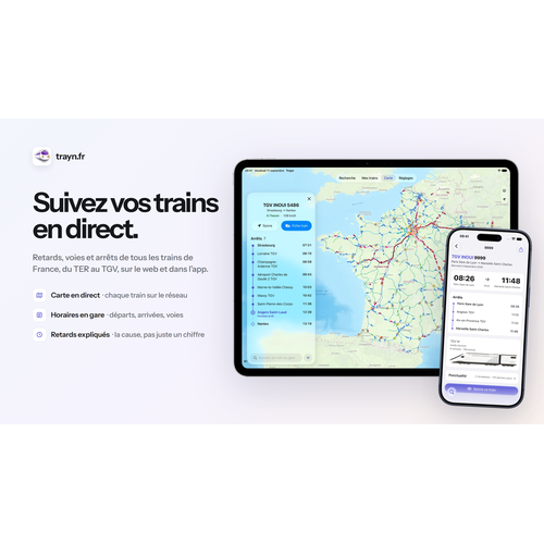 Suivi des trains en temps réel - Trayn