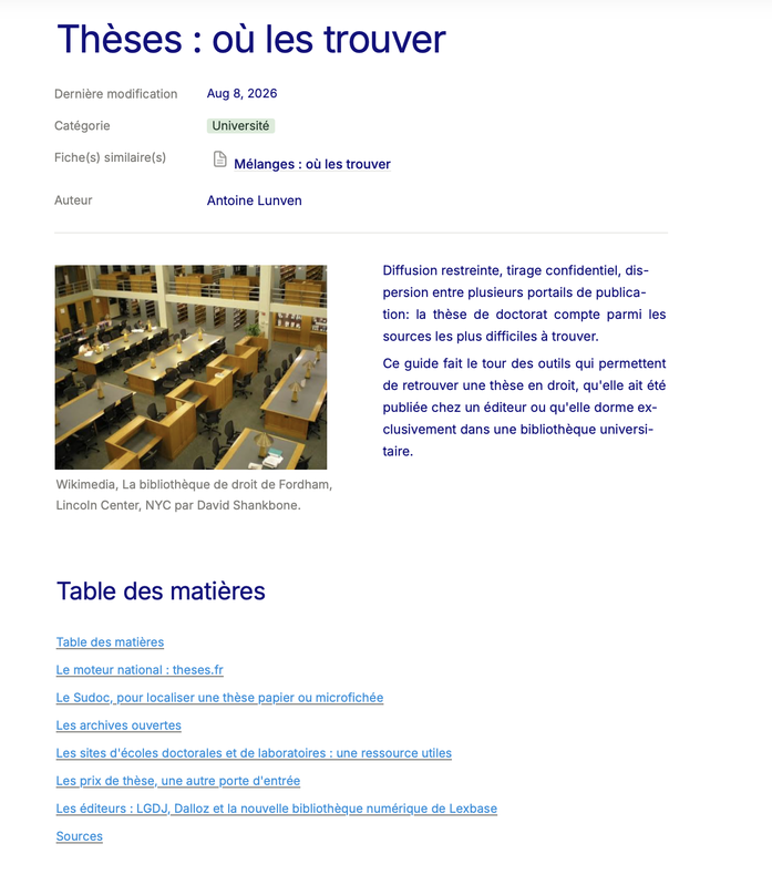 Thèses en droit : où les trouver ?