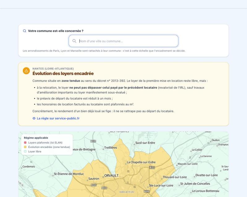 Gentry - Encadrement des loyers par commune