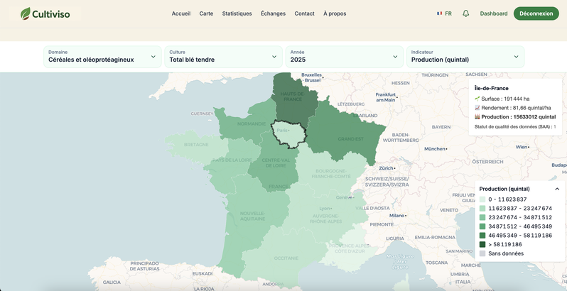 Explorer les statistiques agricoles par territoire