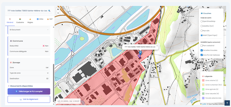 PLU Analyzer – Données d’urbanisme et téléchargement de PLU 