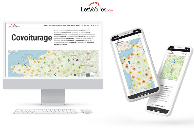 Covoiturage : carte des aires en France