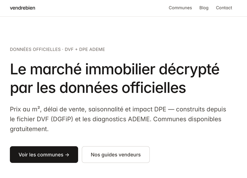 vendrebien — Impact de la performance énergétique (DPE) sur les prix immobiliers
