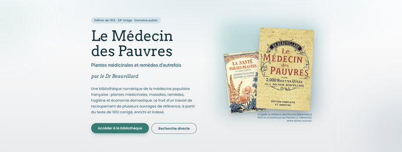 Le Médecin des Pauvres : bibliothèque en ligne des plantes et remèdes de 1912