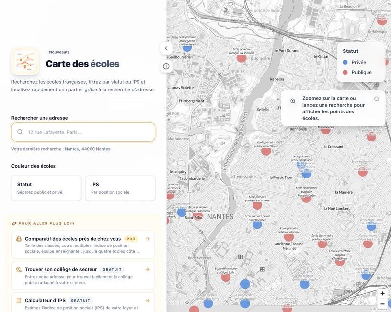Lucyol - Carte des écoles primaires (public/privé, IPS)