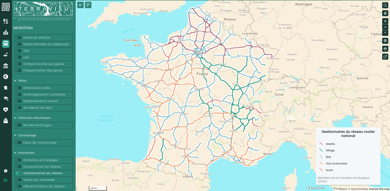 TerraVisu - Gestionnaires du réseau routier national